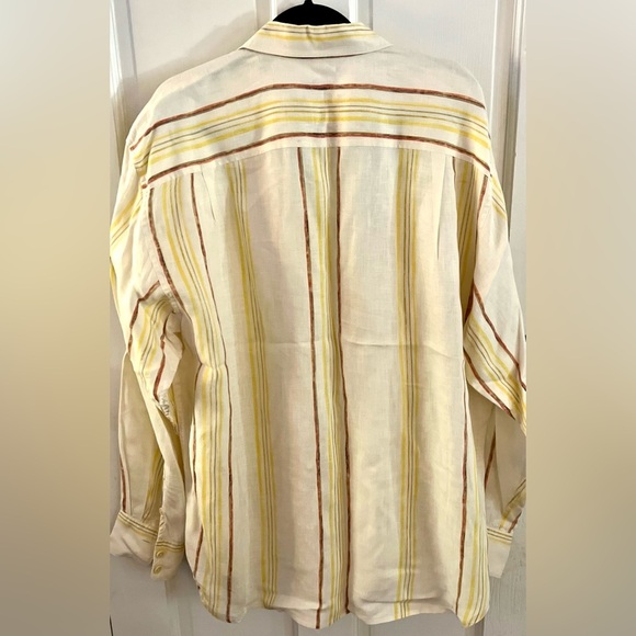 TOMMY BAHAMA Men’s Linen Striped Button Down Shirt, Size XL - Picture 7 of 9